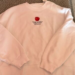 Abercrombie & Fitch White Crewneck